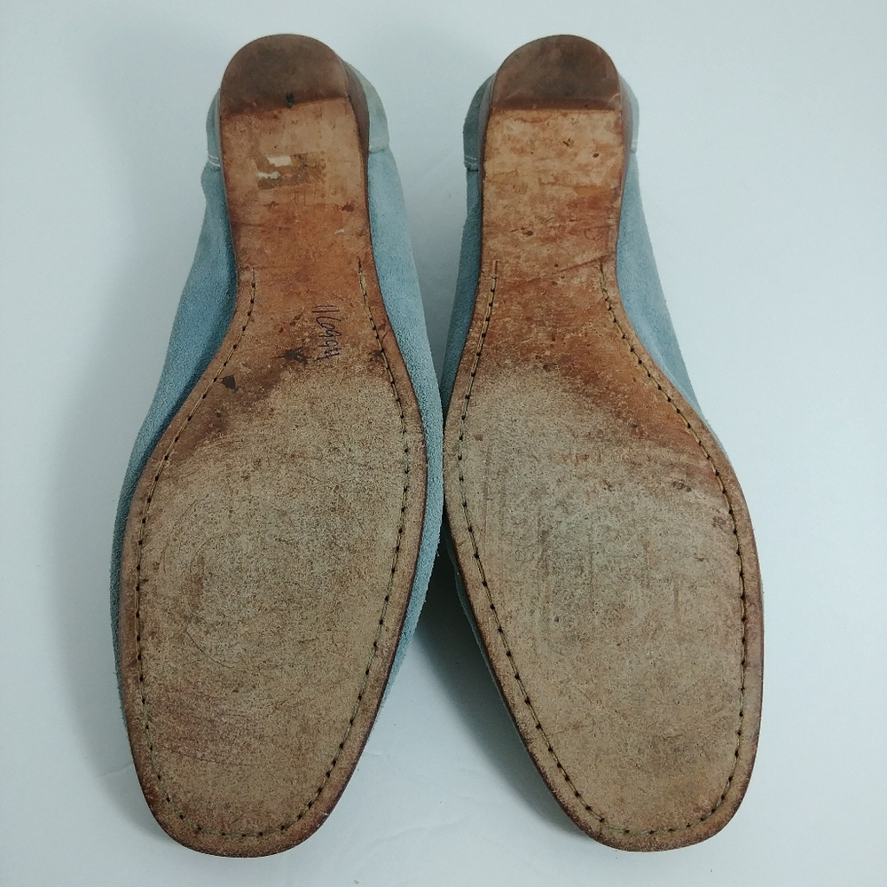 Cole Haan Blue Suede Shoes Slip On Tassle - Picture 6 of 6